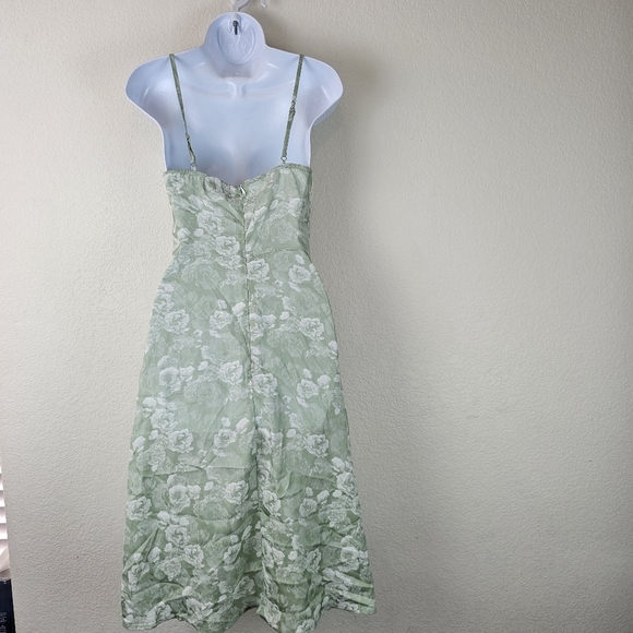 Cider Green Lace Floral Sweetheart Midi Dress NWT XS Cottagecore Spring Wedding - Picture 5 of 11